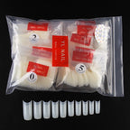 500pcs/Pack Clear/White/Nature French False Fake Tips Ultra-Flexible Half Cover Fake Nail Tips Acrylic Nail Tips 10 Sizes##td