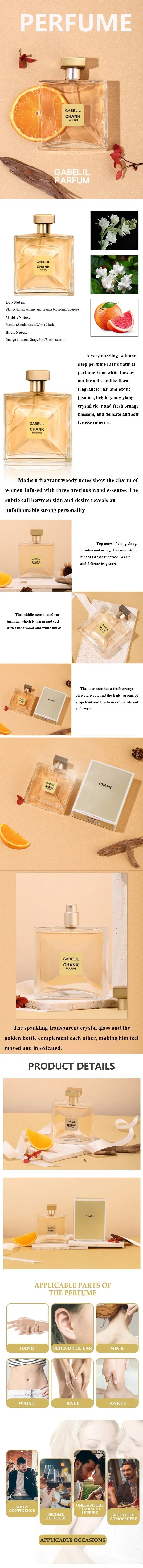 100ml Floral Scent Lasting Fragrance Pheromone Eau De Parfum Feminino Spray Fresh Light Scent Jasmine Sweet Fruity Women Perfume