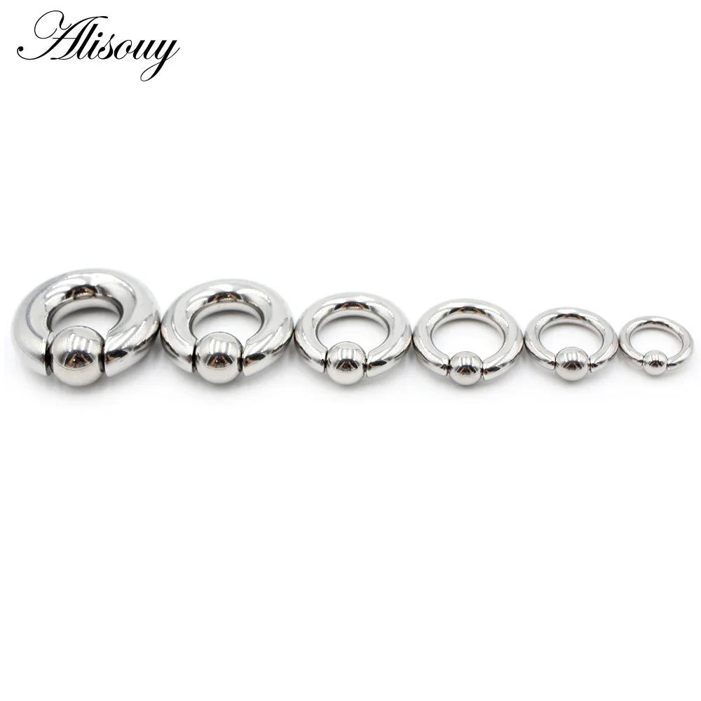Alisouy 1pc Surgical Steel Captive Hoop Rings BCR Ring Eyebrow Ear Tragus Piercing Nose Closure Nipple Bar Lips Body Jewelry