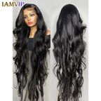 250% 30-36inch Body Wave 13x6 Hd Frontal Human Hair Pre-plucked Lace Brazilian Remy 13x4 Front Wig 4x4 Closure With Hd Full Lace
