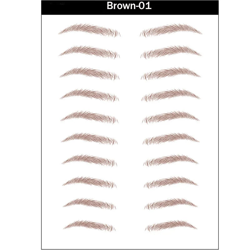 4D Hair-Like Eyebrow Stickers Waterproof Eyebrow Tattoo Water Transfer Eye Brow Enhancer Long Lasting Korean Cosmetics