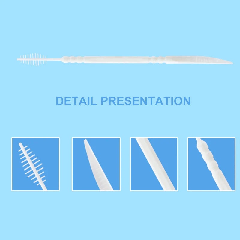 300 Pcs Double-ended Fish Bone Shaped Disposable Plastic Toothpick ,Dental Floss,Interdental Brush