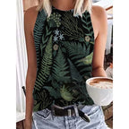 Ethnic Style Paisley 3D Print Tank Tops Women Retro Streetwear Y2k Oversized O-Neck Vest Off Shoulder Sleeveless Woman Camisole