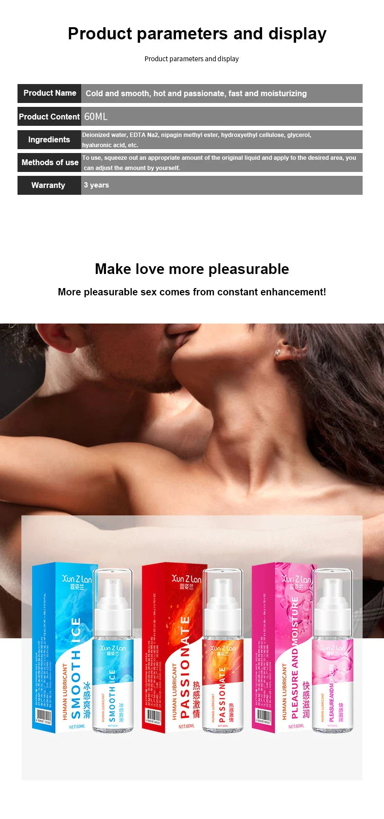 60ML Ice Hot Lubricant â€?Water-Based Formula for Anal Play, Sensual Ice and Heat Sensations with Sex Toys