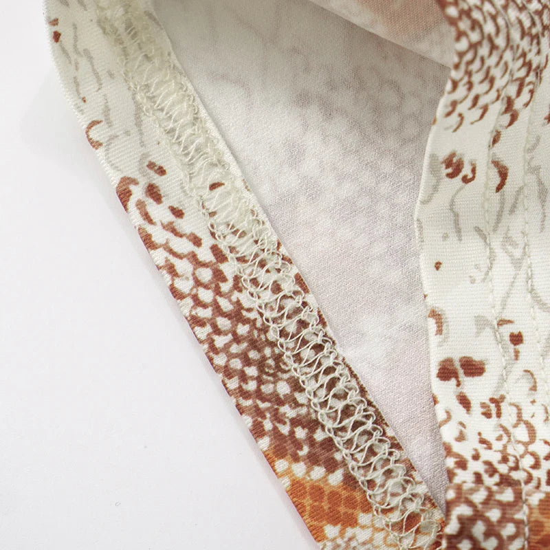 CUTENOVA Women'S Full-Body Printed Hanging Neck Tie Backless Skinny Five Points Jumpsuit Simple Casual Sexy Street Jumpsuit