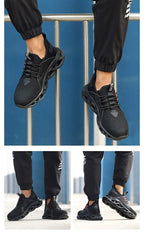 48 Size Steel Toe Cap Light Breathable Sneaker For Men Unisex Work Safety Shoes  Anti-smash And Anti-puncture Safety Sneakers