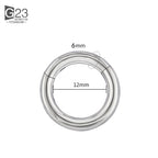 ASTM F136 Titanium PIERC Hinged Segment Hoop Earrings Large size Nose Rings 10G-6G 2.5mm-4mm Seamless Labret Lip Body Piercing