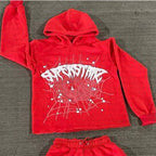 BIG PROMOTION Y2K European and American Autumn/Winter Men's Hip Hop Street Spider Web Letter Printed Loose Hooded Sweater