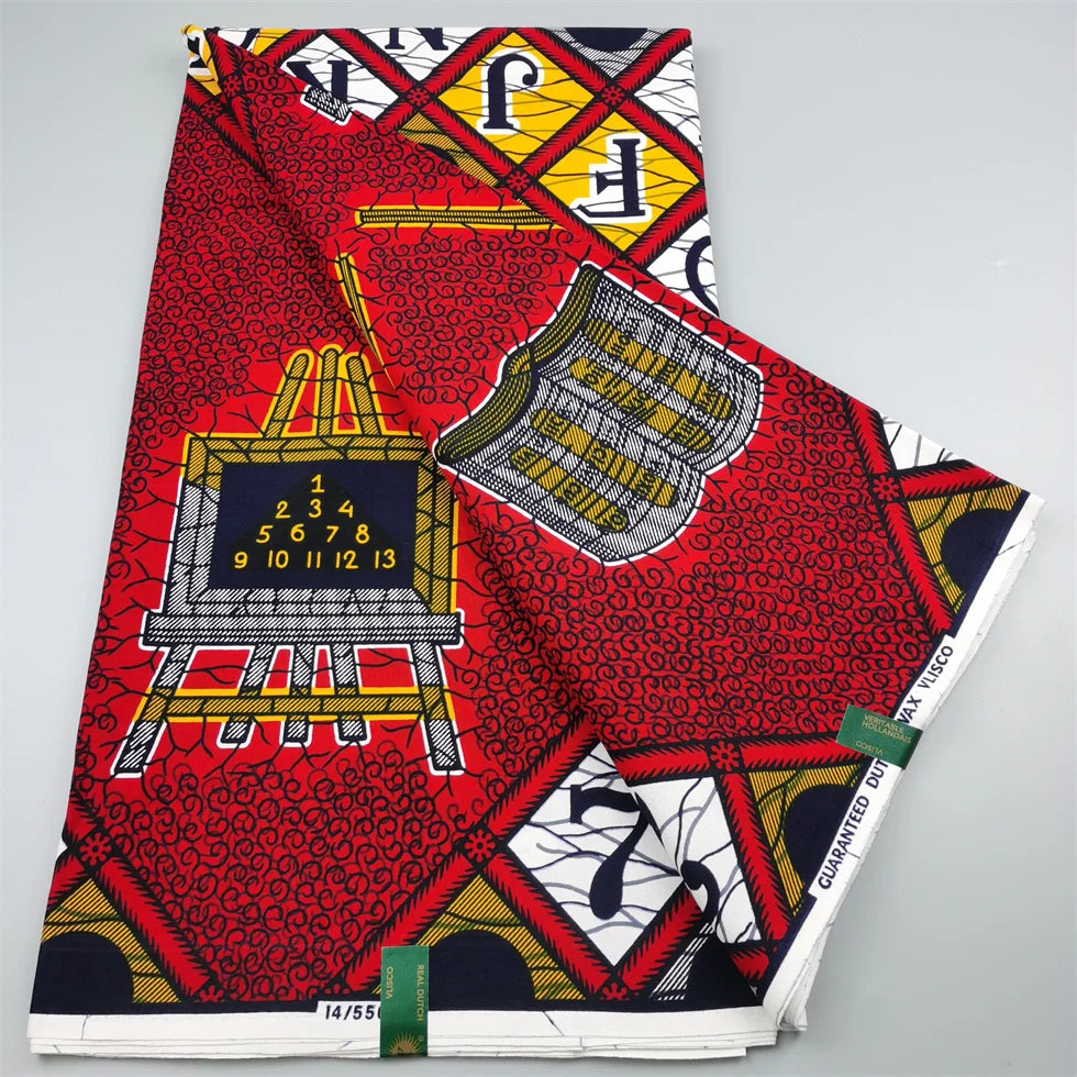 Classical Veritable Wax Guaranteed Real wax print fabric dutch hollandais pagne africa Dress 100% cotton 6yards