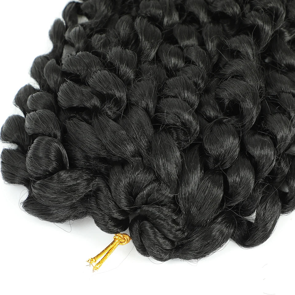1- 5 Packs 8 inch Jumpy Wand Curl Jamaican Bounce Crochet Hair Natural Black Wand Curls Crochet Hair Short Curly Crochet Braids
