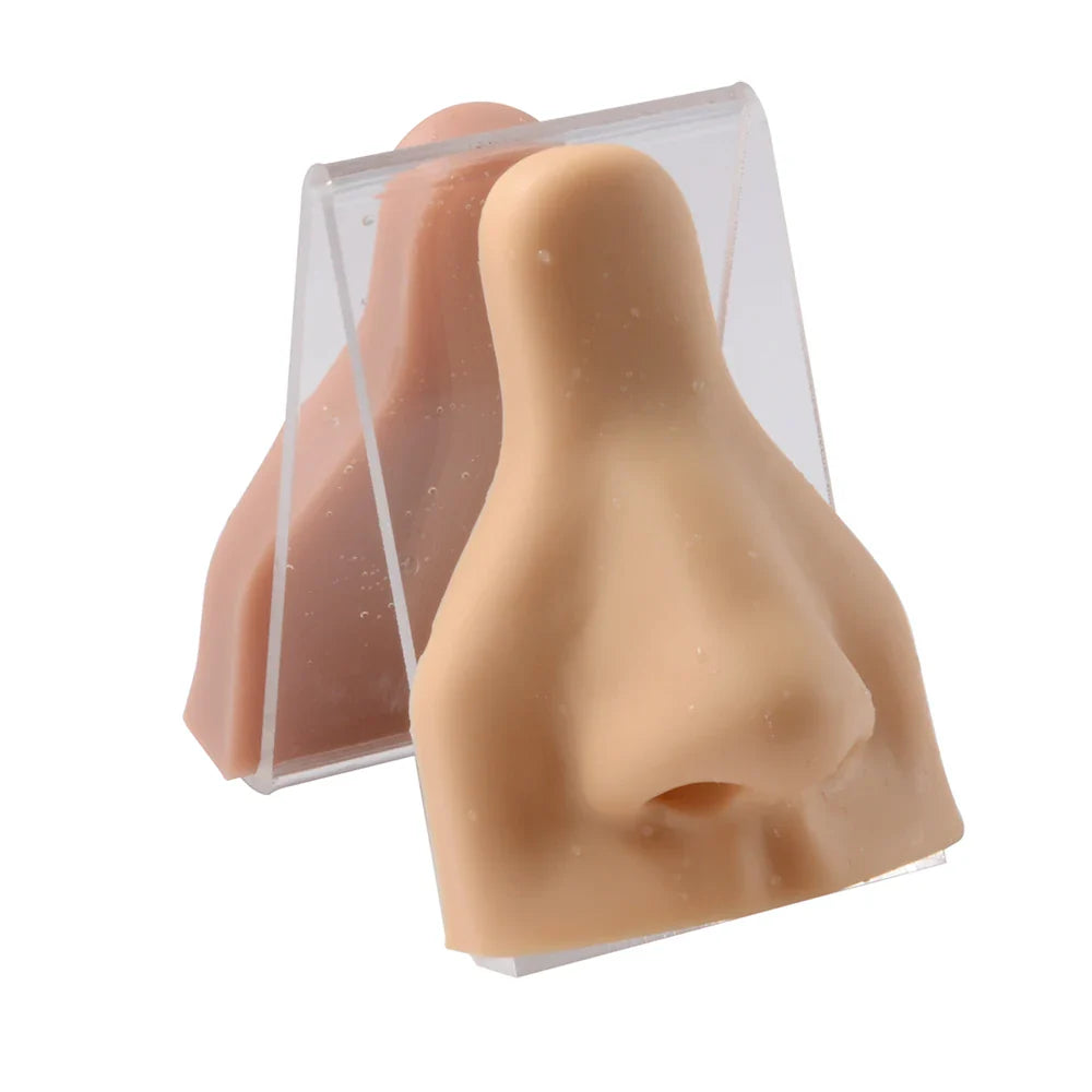 1Pc Soft Silicone Nose Model Tattoo Practice Jewelry Display Piercing Tools Earring Display Tool Acrylic Display Stand Kit