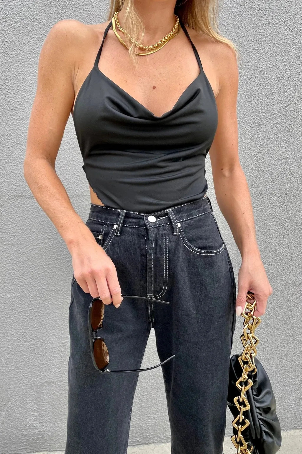 2023 Women Sexy Retro Crop Tops Purple Halter Backless Corset Tops Summer Sleeveless Tie Up Camisoles Wrap Bust Vest Y2k Clothes