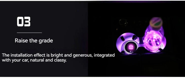 2PCS Car LED Water Cup Mat Drink Holder For Mazda MS Speed CX4 Atenza Axela MX5 CX7 CX5 CX9 RX8 CX30 Bt50