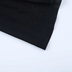 American Fashion Gothic Style Mesh Black Silk Sexy Trousers Suit Women's Summer Street Hip-hop Y2K Black Flared Pants