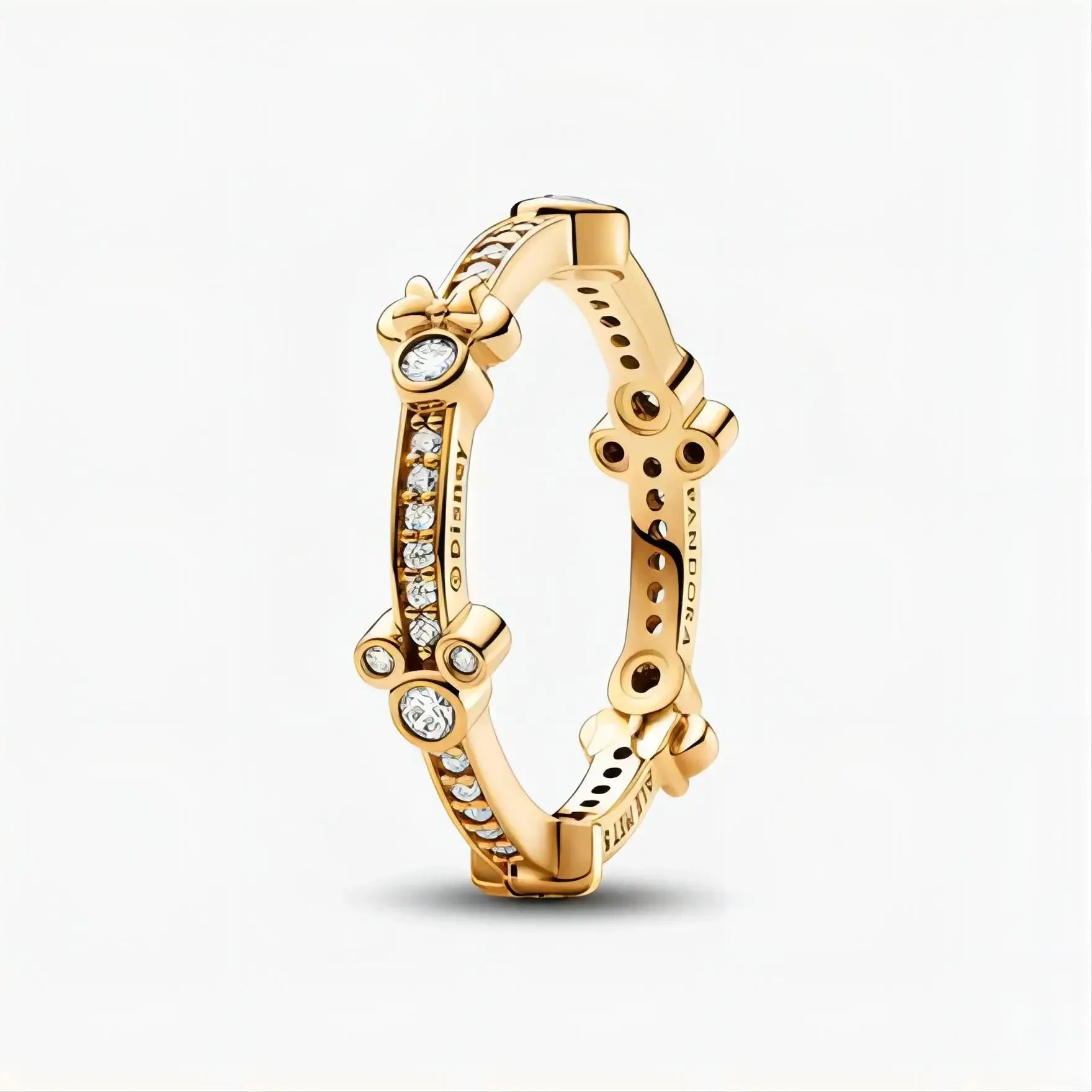 2024 Disney Mickey Sparkling Eternity  Dragon Crown Women's ring wedding vintage Accessories Fit Pandora 925 Original Bracelets