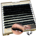 1boxes196/280 Cluster Lashes 5D Fluffy Thick Eyelash Extension D Volume Mixed 8-20MM Tray Faux Mink Lashes Lash Extension Makeup