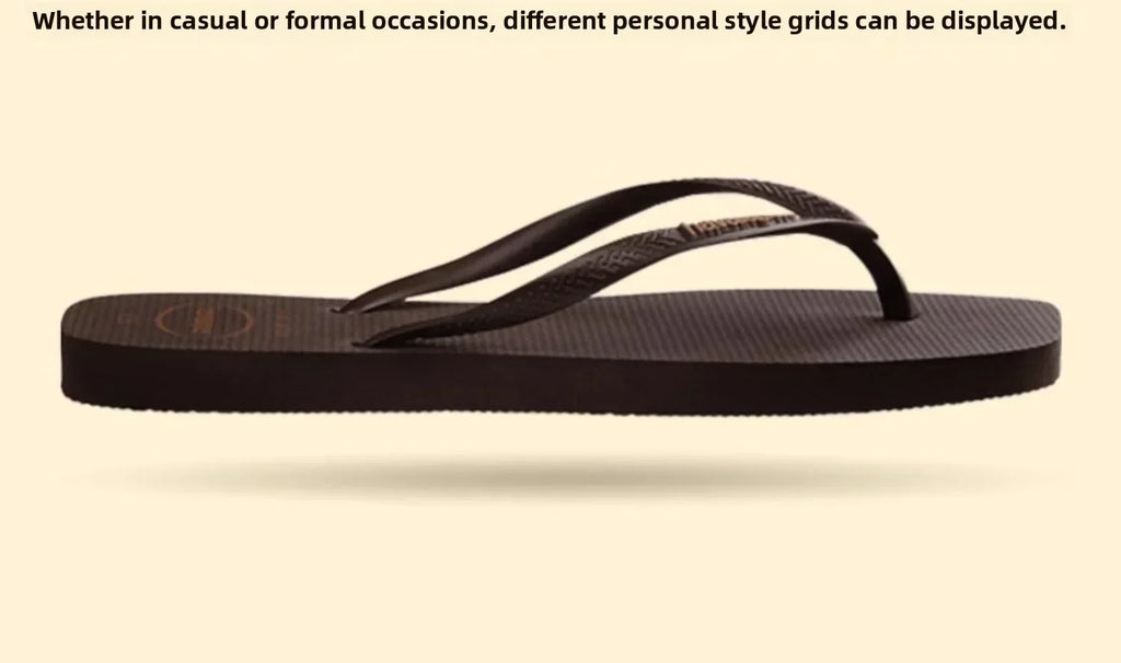 2025 Summer New Women's Square Toe Rubber Flip Flops Outdoor Beach Sandals Luxury Casual Slippers Size 35-42 Women's Shoes
