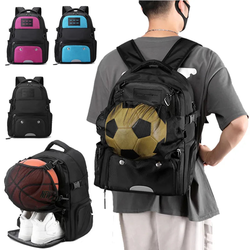 basketball sports backpack with shoe compartment man soccer bag boys football school bag black large capacity school backpack
