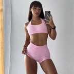 4.5'' Impact Shorts Seamless Low Ribbed Waistband Gym Shorts Scrunch Bum Yoga Shorts Booty High Stretch Running Bike Shorts