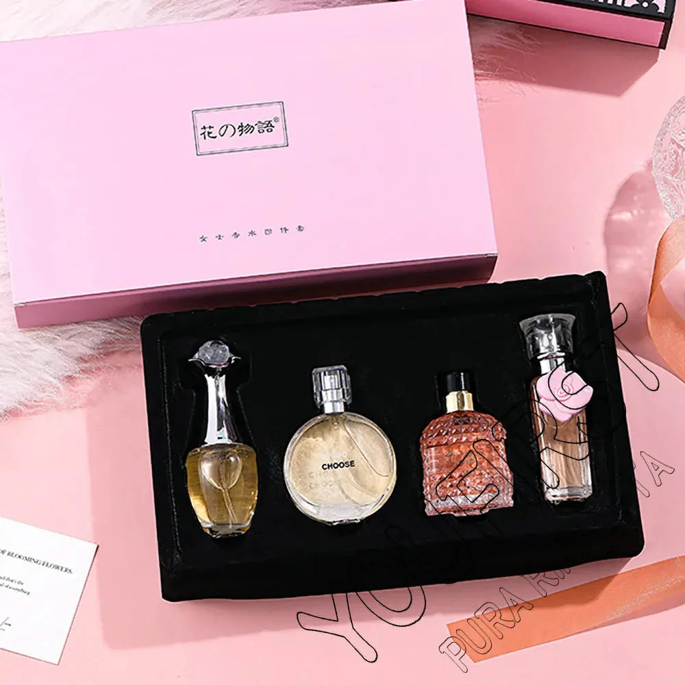 Brand Gift Box 4Pcs Set Perfume Women Parfum Femme 100ml Fresh Natural Floral Scent Spray Feminino Perfumes De Mujer Originales