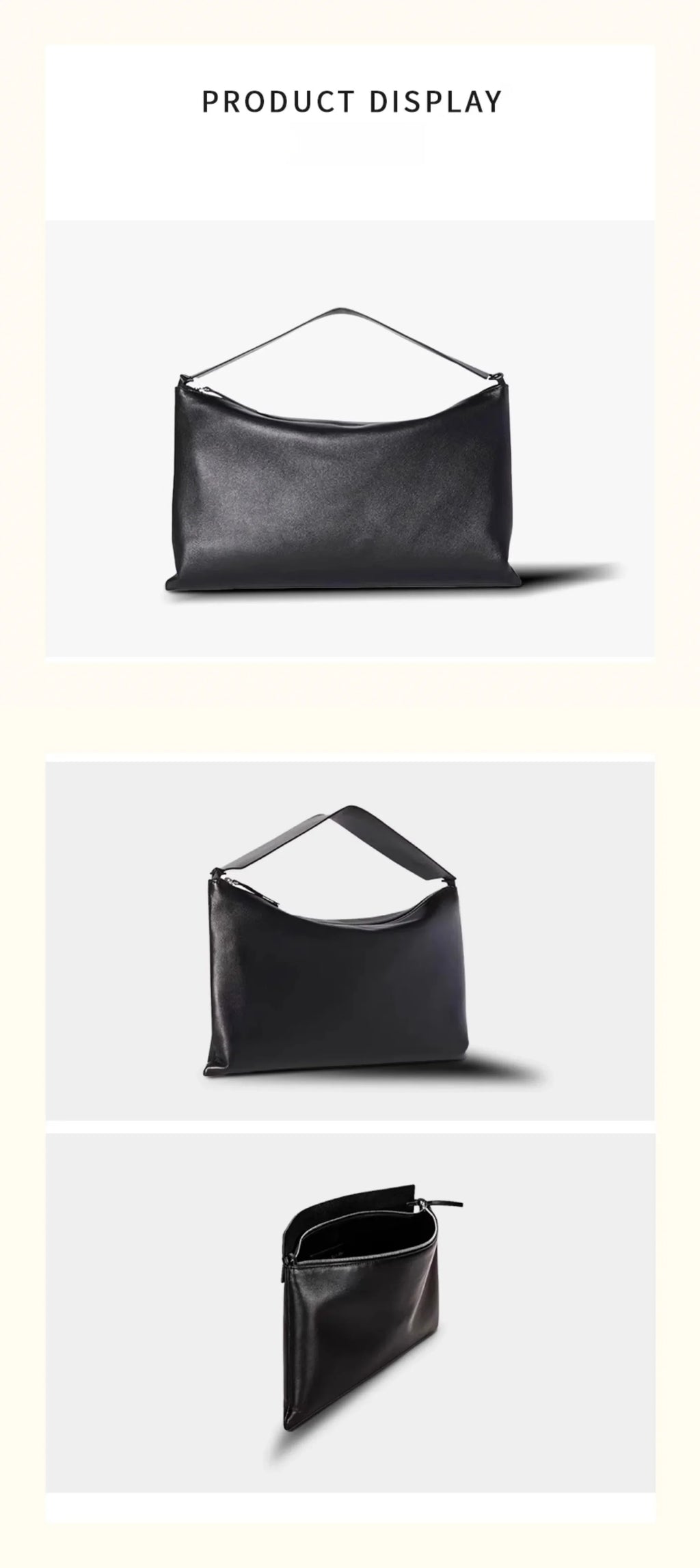 Envelope Bag Vintage Niche Wind Genuine Leather Wide Shoulder Strap Armpit Bag Hundred Sheepskin Shoulder Bag Clutch Bag