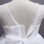 Elegant Girl Fluffy Dress Flower Baby Wedding Ceremony Costume Birthday Outfits White 1st Communion Tutu Gown Kids Gala Clothes