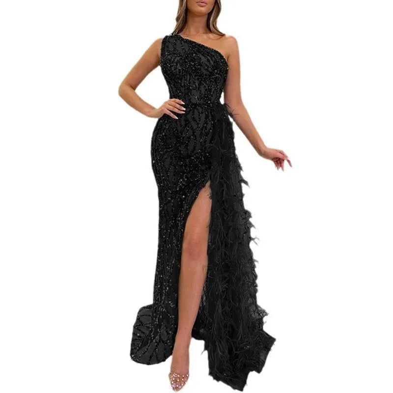 2025 New Women Sleeveless Sequin Long Evening Gown Elegant Bodycon Dress For Wedding Party Prom And Special Occasions