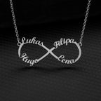 Custom Double Heart Two Names Infinity Necklaces For Women Stainless Steel Customized Necklace Pendant Personalized Jewelry Gift