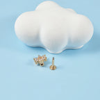 361L Surgical Steel Marquise Vertical Post Helix Piercing Crown/Butterfly Earrings Cartilage Helix Stud Body Piercing Jewelry