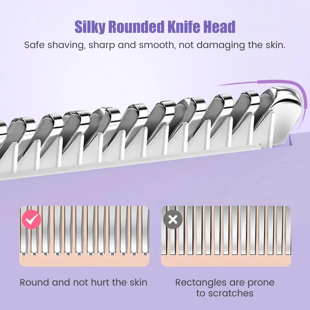 2025 New 2in1 Electric Razor for Women Painless Hair Removal Rechargeable Body Trimmer Underarm Mustache Epilator Shaver