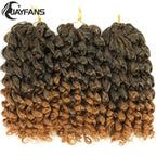 1- 5 Packs 8 inch Jumpy Wand Curl Jamaican Bounce Crochet Hair Natural Black Wand Curls Crochet Hair Short Curly Crochet Braids