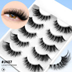 GROINNEYA Cat Eye Lashes Natural Fluffy False Lashes With Winged Ends For Extended Natural Look Soft Clear Stem Lashes Makeup