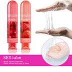 200ml Fruit Flavor Sex toy for women men Lubricant Sex Water-based Blueberry Strawberry Peach Sex Oil Vaginal Anal Gel Adults 18