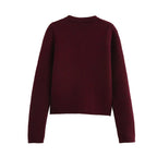 DEEABAE  High Quality Women's Winter Sweater  Button-decorated Pocket Knitwear Sweater Cardigan For Women Korean Popular Clothes