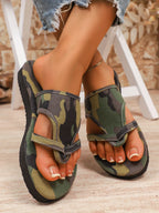 2025 Summer Women Slippers Platform Sandals Fashion Open Toe Shoes Slip on Colorful Beach Shoe Ethnic Style Lightweight Slippers