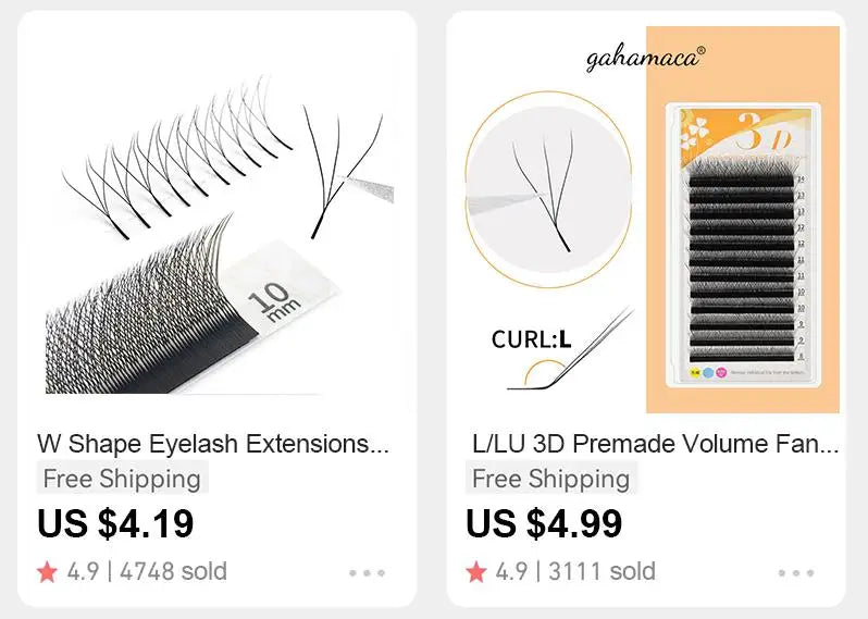 ANNAFRIS W Shape 6D Volume Eyelash Extension False Mink Soft Natural Premade Fans Lash 6D W Shaped Easy Faning Eyelashes