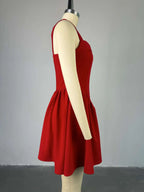 CM.YAYA Women Strapless Sleeveless Pleated Mini Dress 2025 Spring Sweet Sexy Birthday Evening Night Party Vestidos Dresses