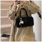 2025 new high-end luxury designer Boston handbag female niche retro fashion all-match pillow bag shoulder messenger bag trend