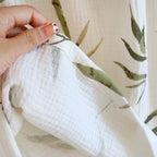 2025 Summer New Women's Two Piece Set of 100% Pure Cotton Crepe Cloth with Chest Cushion Sleepwear Sweet and Cute Home Fury