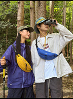 Casual Waterproof Chest Bags Large Capacity Crossbody Bags Korean Fashion Waist Bag Fanny Pack for Women Men's Travel Bag Banana