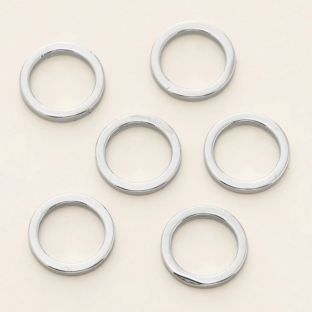 10/20Pcs/Pack 14K/18K Gold Color Plated Close Jump Rings Split Rings Connector for Jewelry Necklace Making Accessories