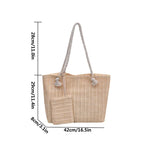 Designer Women Handbags Fashion Large Capacity Straw Tote Bag Summer Beach Bag Casual Bali Big Purse
