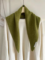 British Korean Style Niche Wool Knitted Triangular Scarf Women Headscarf Knitted Scarf Multi-functional Warm Knitted Scarf