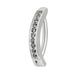 ASTM F136 Titanium PIERC Reverse Curved Clicker Navel Barbell Shiny CZ Sexy Belly Button Rings Bellybutton Sexy Piercing Jewelry