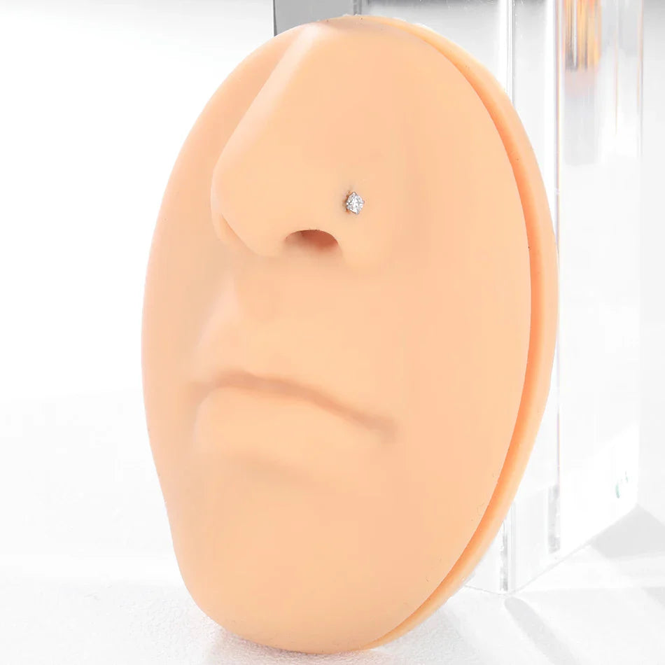 1PC Titanium 18G /20G 1.5/2/2.5/3mm Zircon Gem Nose Stud Piercing Screw Prong CZ Nostril Earring Nariz Piercings Sexy Jewelry