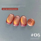 1-3pcs PSK 2025 New Whitening Purple Glass Beads Starry Crystal Nail Art Purple Glass Bead Cat Eye Gel Nail Polish Nail Supplies