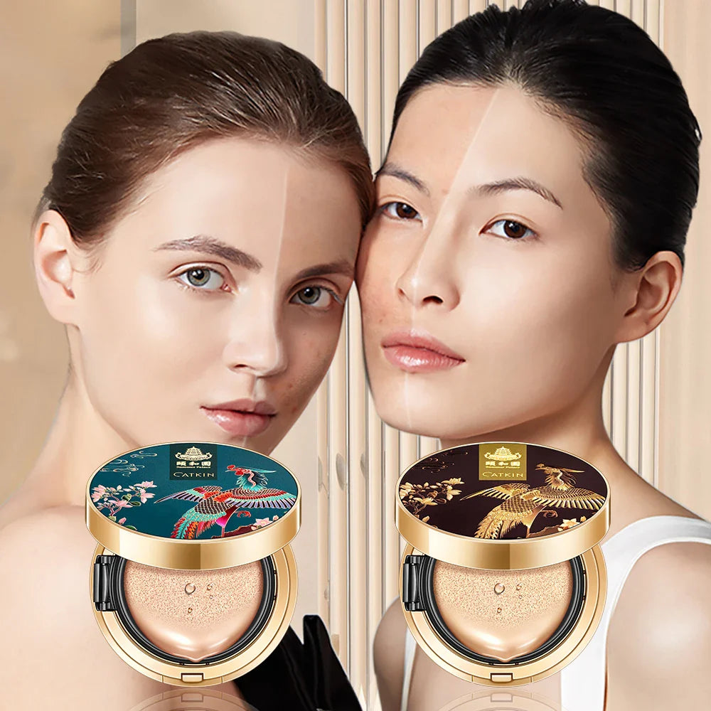 Catkin Phoenix Cushion Foundation Full Coverage, Sheer Satin Finish, Refill Included, Light Beige