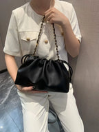 Brand Design Fashion High-grade Texture Leather Cloud Bag Luxury Ladies High Quality Cowhide  Shoulder Crossbody Bags For Women