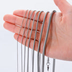 1 piece Stainless steel Round Snake Chain Pendant Necklace For Men Women Necklace Jewelry