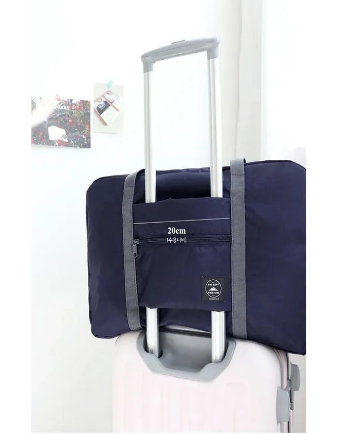 1-piece foldable travel bag, weekend travel bag, gym bag, suitable for airline carry on luggage bag, business travel storage bag